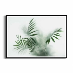Plakat - Liście Palmy we Mgle, Subtelny Efekt 3D do Salonu i Sypialni