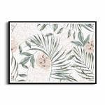 Plakat - Liście i kwiaty tropikalne