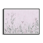 Plakat - Delikatna Łąka z Kolibrami