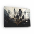 obraz-na-szkle-akrylowym-kwiaty-i-liscie-w-ciemnych-barwach-II-bok.webp