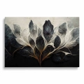 obraz-na-szkle-akrylowym-kwiaty-i-liscie-w-ciemnych-barwach-II-przod.webp