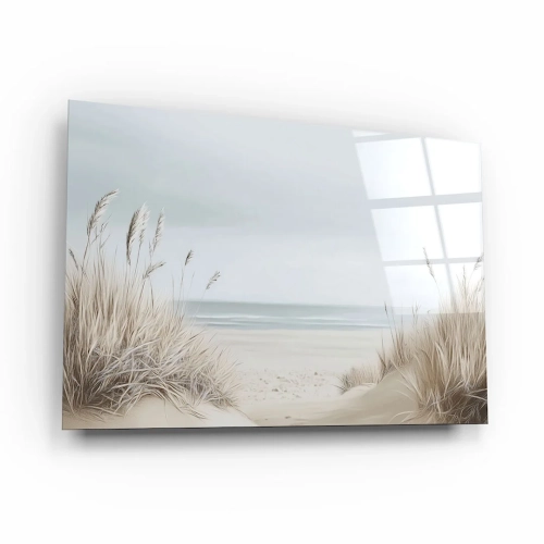 obraz-na-szkle-akrylowym-plaza-z-trawami-bok.webp