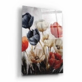 obraz-na-szkle-akrylowym-bukiet-czerwonych-bialych-i-granatowych-tulipanow-bok-pion.webp