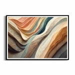 Plakat - Abstrakcyjne kolorowe fale 3 D do sypialni, salonu