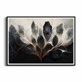 plakat-czarna-ramka-przod-rozkwitajacy-kwiat-w-ciemnych-barwach-3d.webp