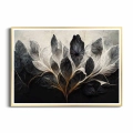 plakat-złota-ramka-przod-rozkwitajacy-kwiat-w-ciemnych-barwach-3d.webp