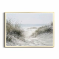 plakat-złota-ramka-przod-wydmy-nad-morzem-z-trawami.webp