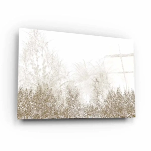 Obraz na szkle akrylowym - Botaniczny beżowy z efektem tonalnym