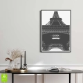 plakat-czarna-ramka-wnetrze-widok-na-wieze-eiffla-w-paryzu.webp