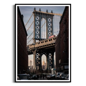 Plakat - Widok na Manhattan Bridge w Nowym Jorku