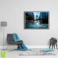 Plakat-Manhattan-Bridge-miedzy-budynkami-czarna-ramka-wnetrze_web.webp