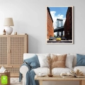 Plakat-zolta-taksowka-na-tle-manhattan-bridge-drewniana-rama-wnetrze_web.webp