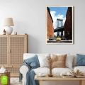 Plakat-zolta-taksowka-na-tle-manhattan-bridge-zlota-rama-wnetrze_web.webp