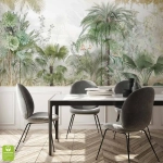 Fototapeta na wymiar - Zielona, egzotyczna dżungla do salonu, liście palmy