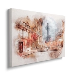 Obraz na płótnie - Akwarelowa ilustracja Wieży Eiffla w Paryżu