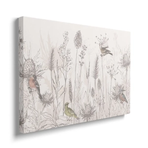 Obraz na płótnie - Ptaki i Polne Kwiaty – Naturalna dekoracja do salonu i sypialni