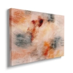 Obraz na płótnie - Abstrakcja Malarska – Ciepła dekoracja do salonu i sypialni, styl nowoczesny, beżowo-pomarańczowe plamy kolorów