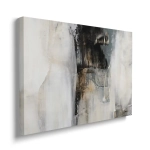 Obraz na płótnie - Abstrakcja Industrialna – Nowoczesna dekoracja do sypialni i salonu, styl loft, szaro-czarny beton, artystyczne przetarcia