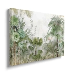 Obraz na płótnie - Zielona, egzotyczna dżungla do salonu, liście palmy