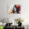 Obraz-na-szkle-poziom-wnetrze-portret-kobiety-kolorowa-abstrakcja_web.webp