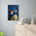 obraz-na-szkle-kolorowa-malpa-w-sluchawkach.webp