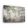 Obraz-na-szkle-poziom-bok-wiszace-zielone-liscie-szary-beton-styl-loft-nowoczesny-salon-sypialnia_web.webp