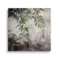 Obraz-na-szkle-kwadrat-wiszace-zielone-liscie-szary-beton-styl-loft-nowoczesny-salon-sypialnia_web.webp