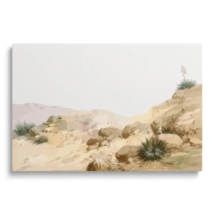 Obraz na szkle - Nowoczesny krajobraz, beżowa pustynia boho do salonu, sypialni