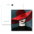 Obraz-na-szkle-kwadrat-wieszak-kobieta-w-czerwonym-kapeluszu_web.webp