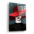 Obraz-na-szkle-pion-bok-kobieta-w-czerwonym-kapeluszu_web.webp