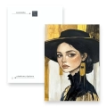 Obraz-na-szkle-pion-wieszak-zlota-elegancja-portret-kobiety-w-czarnym-kapeluszu_web.webp