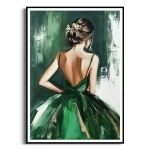 Plakat - Kobieta w Szmaragdowej Sukni 
