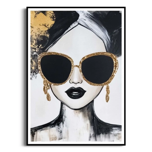 Plakat-rama-czarna-zlota-ikona-portret-kobiety-okulary_web.webp