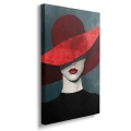 Obraz-na-plotnie-pion-bok-kobieta-w-czerwonym-kapeluszu_web.webp