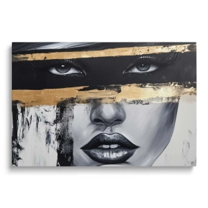 Obraz na szkle - Portret Glamour – Hipnotyzujące spojrzenie 
