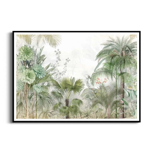 Plakat-poziom-rama-czarna-zielona-egzotyczna-dzungla-do-salonu-liscie-palmy_web.webp