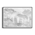 Plakat-poziom-rama-czarna-subtelny-mglisty-las-egzotyczny_web.webp