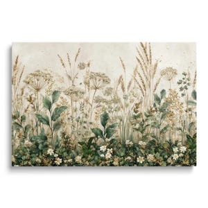 Obraz na szkle - Dzika Łąka – Wysokie trawy i polne kwiaty