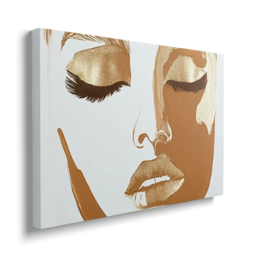 Obraz-na-plotnie-poziom-bok-zloty-makijaz-portret-twarzy_web.webp