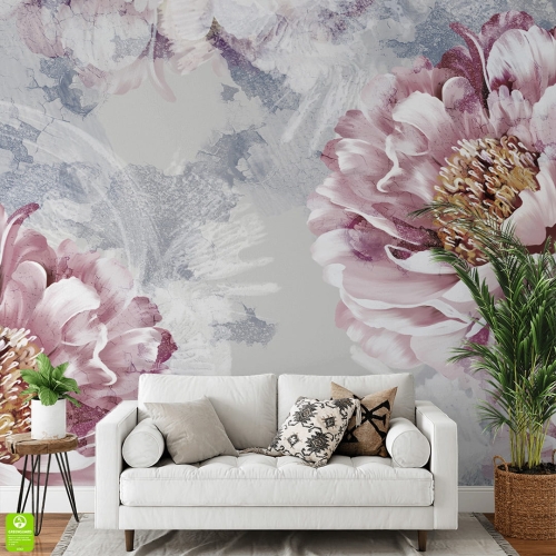 Fototapeta na wymiar Artystyczne Różowe Piwonie w salonie