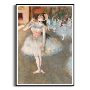 Plakat do pokoju dziewczynki i sypialni - The Star Edgar Degas - Obraz w stylu vintage i impresjonistycznym - Pastelowy róż, błękit 
