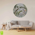 Fototapeta-okragla-botaniczna-strelicja-krolewska-wnetrze1.webp