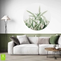 Fototapeta-okragla -duze-zielone-liscie-styl-skandynawski-i-boho-wzor-roslinny-wnetrze1.webp