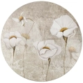 Fototapeta-okragla-biale-kwiaty-vintage.webp