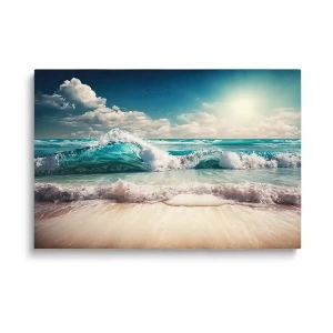 Obraz na szkle Błękitne fale