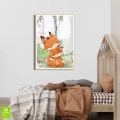 plakat-dzieciecy-liski-mama-i-dziecko-las-rudy-pokoj-dziecka-drewniana-rama-wnetrze_web.webp