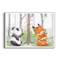 plakat-srebrna-panda-i-przytulone-liski-w-brzozowym-lesie-pokoj-dziecka_web.webp