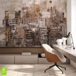 Fototapeta do Salonu na Wymiar Abstrakcja Loft – Struktura Beton, Brązowa i Szara, Sypialnia, Styl Nowoczesny i Industrialny