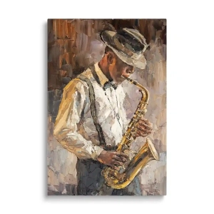 Obraz na szkle Saksofonista