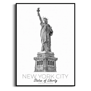 Plakat - Statua Wolności Nowy Jork – Nowoczesna Dekoracja na Ścianę do Salonu, Styl Skandynawski Minimalistyczny